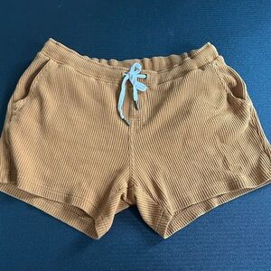 Dandy Del Mar CANNES WAFFLE KNIT SHORTS BURNT SIENNA